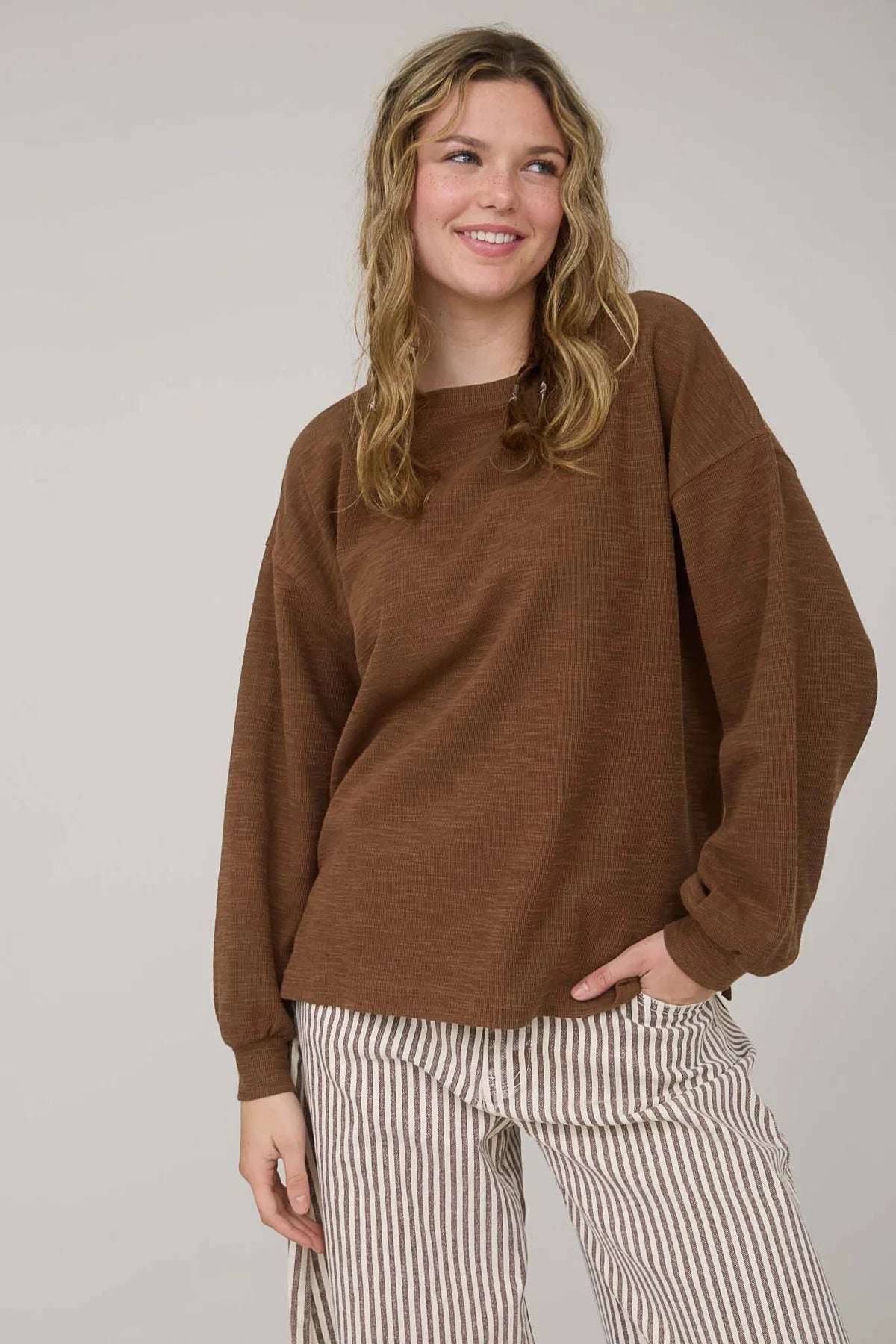 Brown Marled Top
