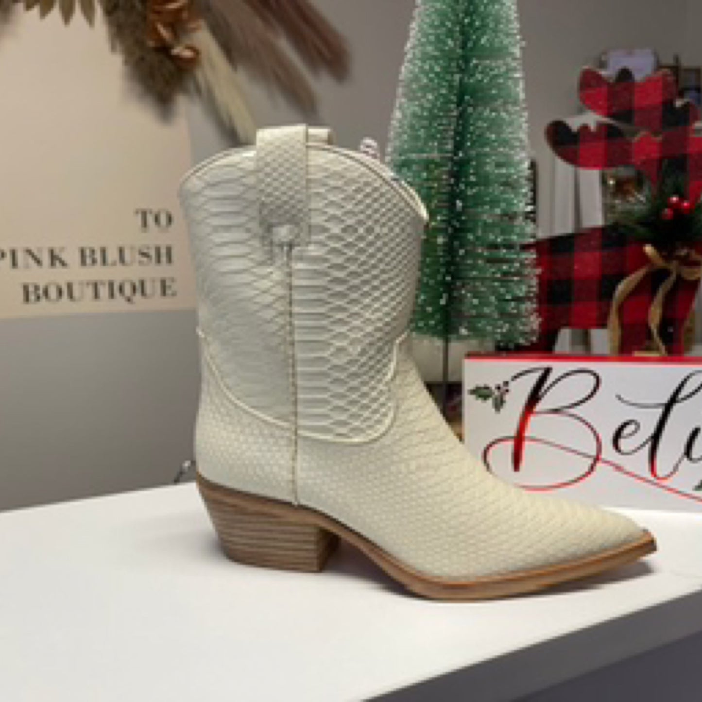 Shu Shop White Booties