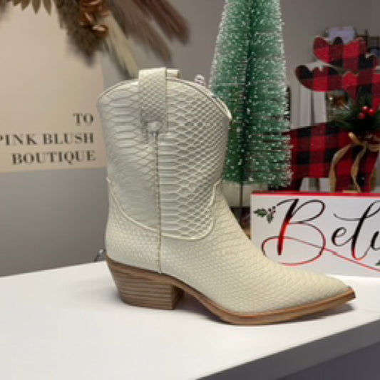 Shu Shop White Booties