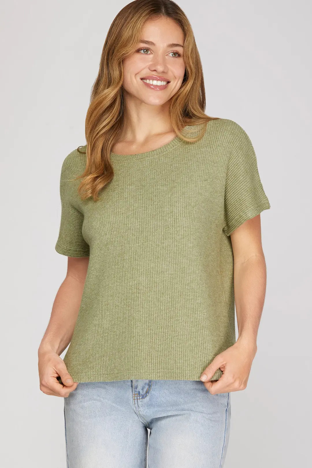 Olive Knit Top